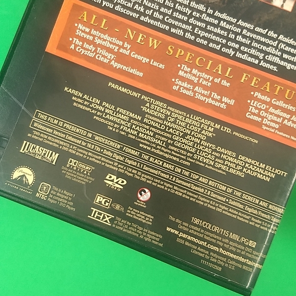 Raiders of The Lost Ark DVD, Pre Owned Near Mint Condition - Picture 5 of 10